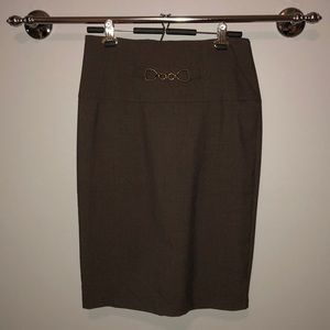 High-waisted pencil skirt